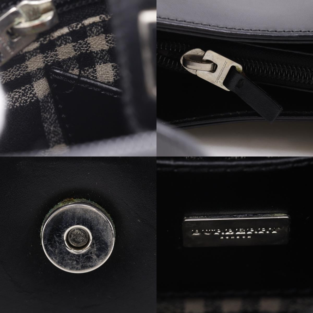 Burberry Shoulder Leather, Black, Leather, Shoulder Bag