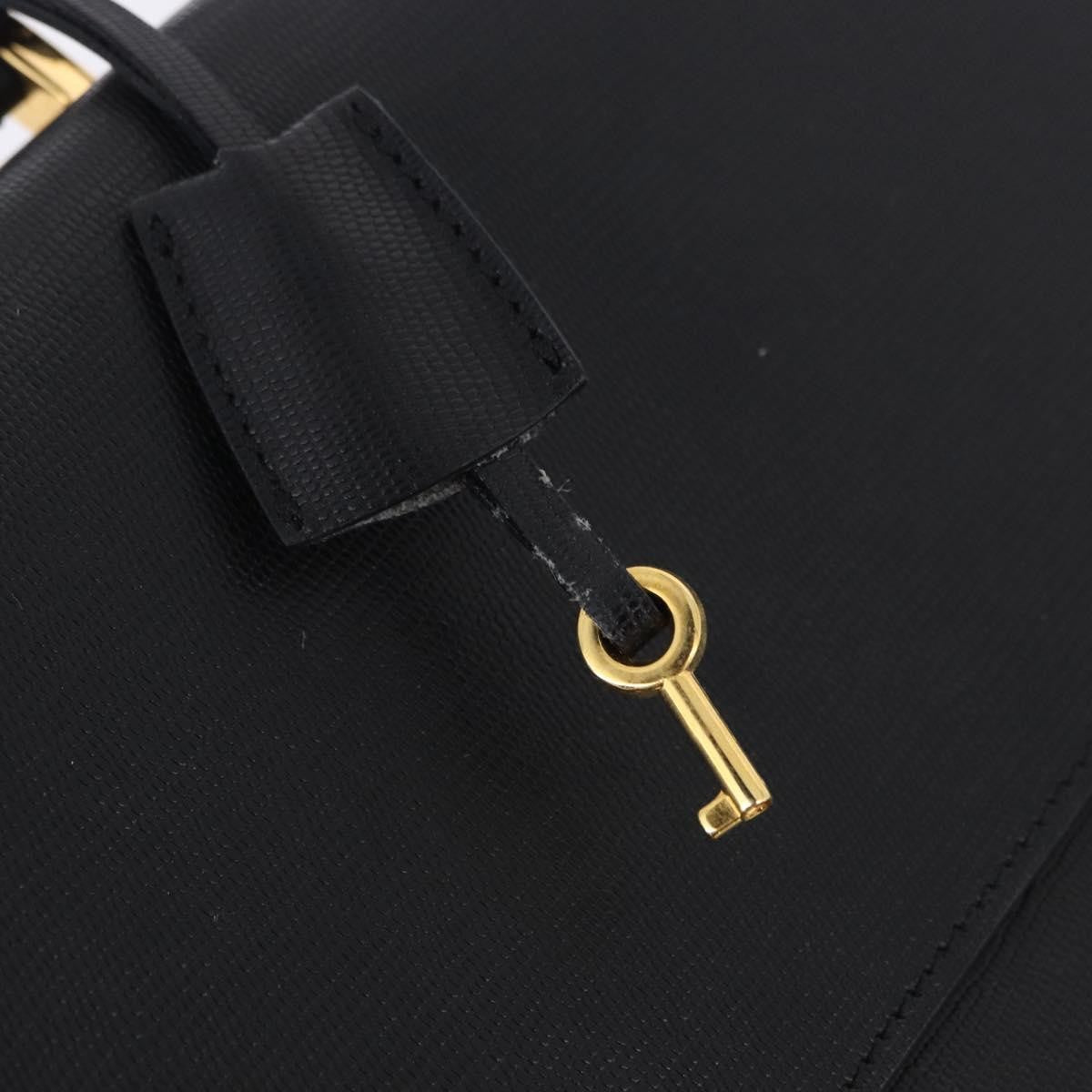 Celine Cartable Business Leather, Black, Leather, Briefcase