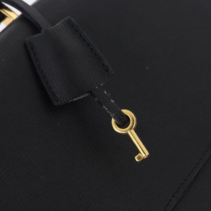 Celine Cartable Business Leather, Black, Leather, Briefcase