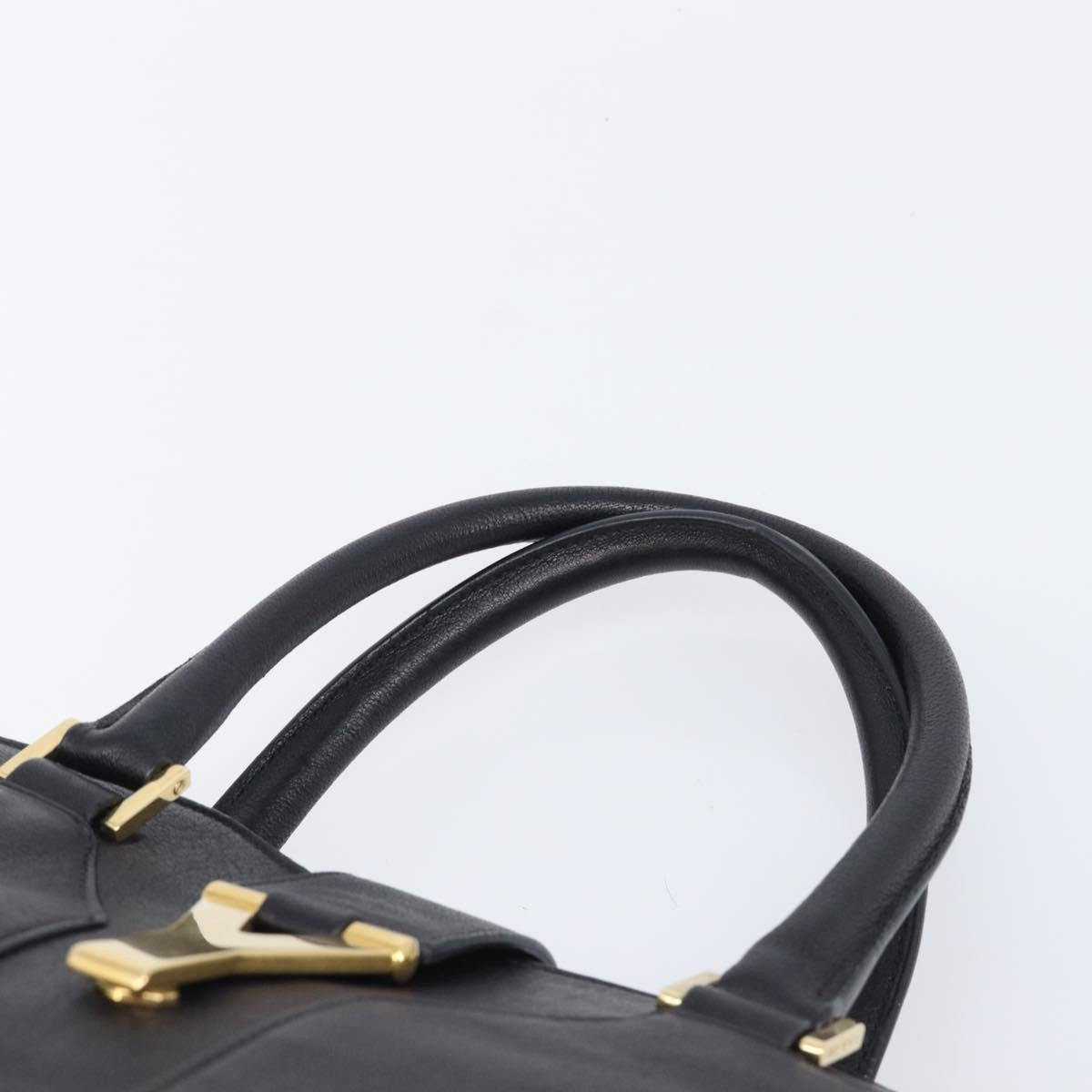 Saint Laurent Classic Y Cabas Leather, Black, Leather, Tote Bag