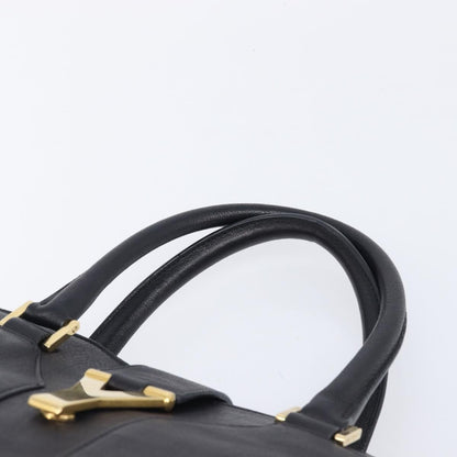 Saint Laurent Classic Y Cabas Leather, Black, Leather, Tote Bag