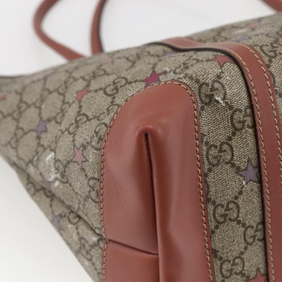 Gucci Joy Plus Tote GG Coated Canvas with Leather, Beige, Canvas, Tote Bag