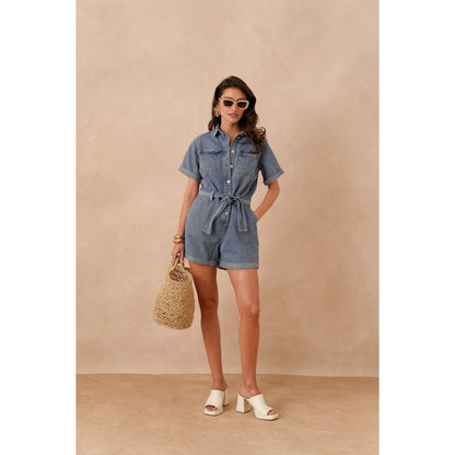 Oraije Paris Denim Playsuit