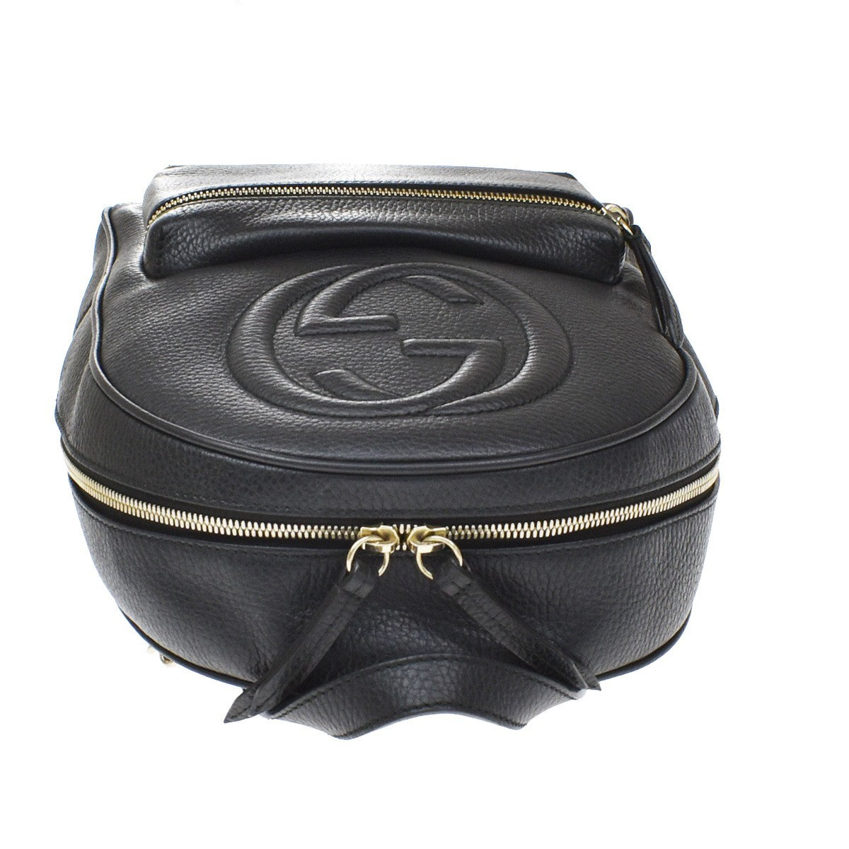 Gucci Soho Chain Leather, Black, Leather, Backpack