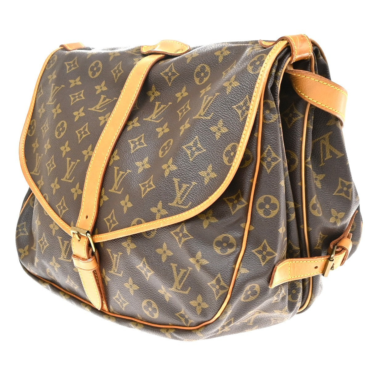 Louis Vuitton Saumur Monogram Canvas, Brown, Canvas, Shoulder Bag