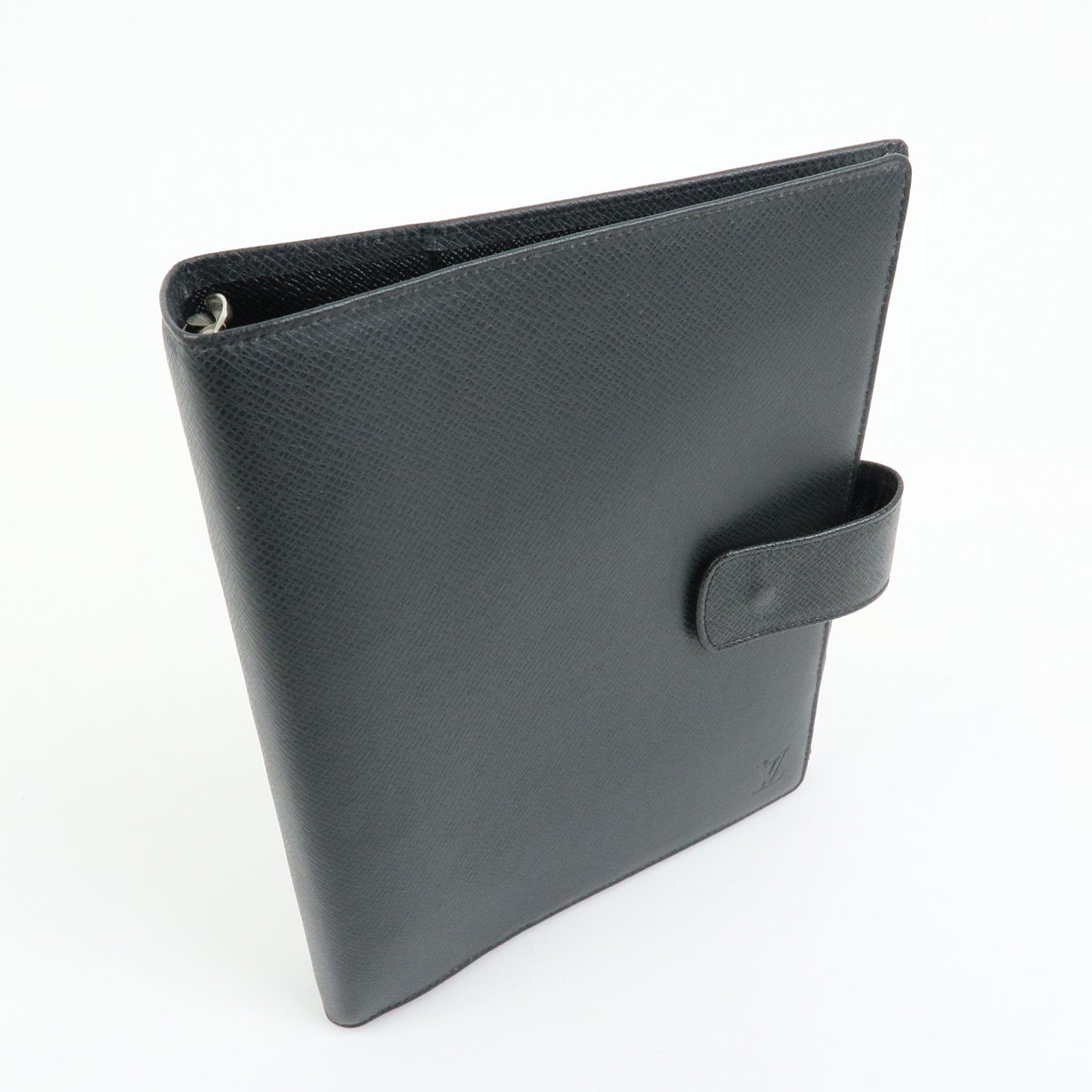 Louis Vuitton Ring Agenda Cover Taiga Leather, Gray, Leather, Briefcase