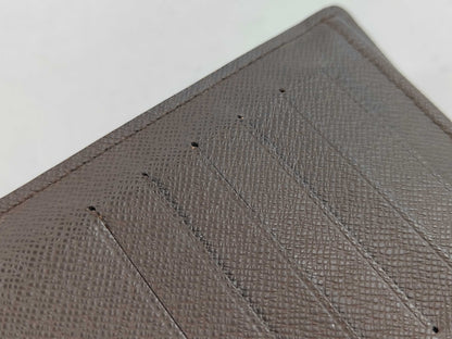 Louis Vuitton Brazza Long Bifold Damier, Brown, Canvas, Wallet
