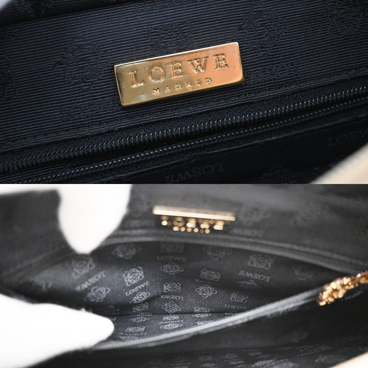 Loewe Tote Leather, White, Leather, Tote Bag