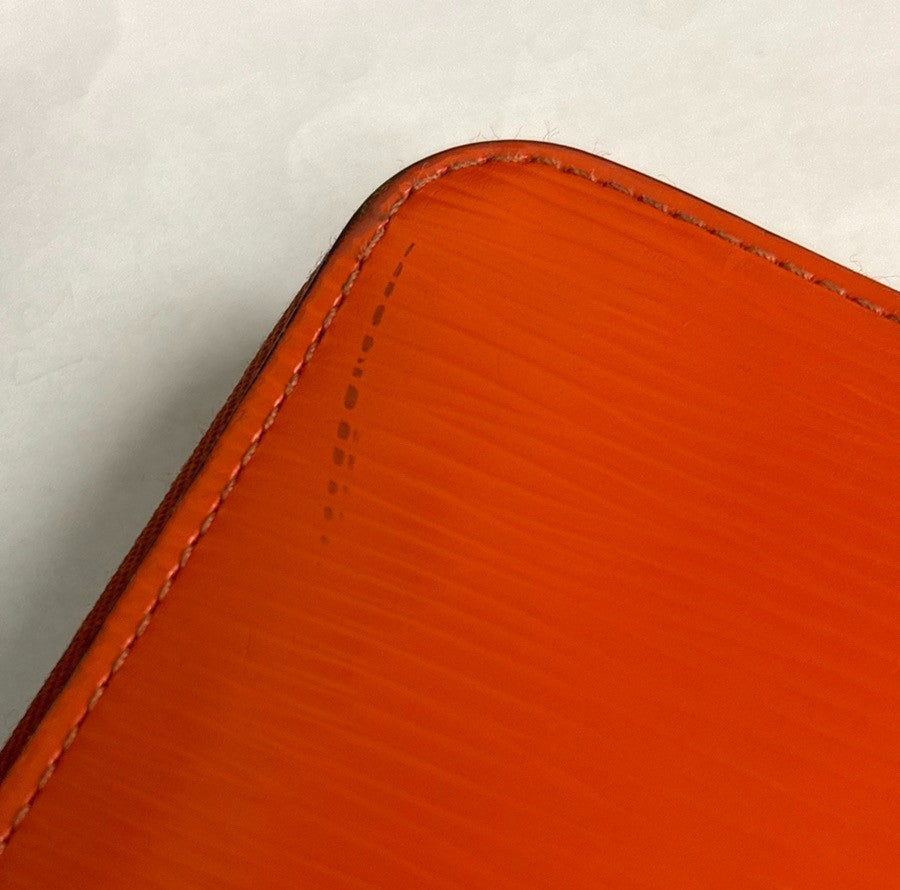 Louis Vuitton Zippy Organizer Epi Leather, Orange, Leather, Wallet