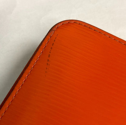 Louis Vuitton Zippy Organizer Epi Leather, Orange, Leather, Wallet