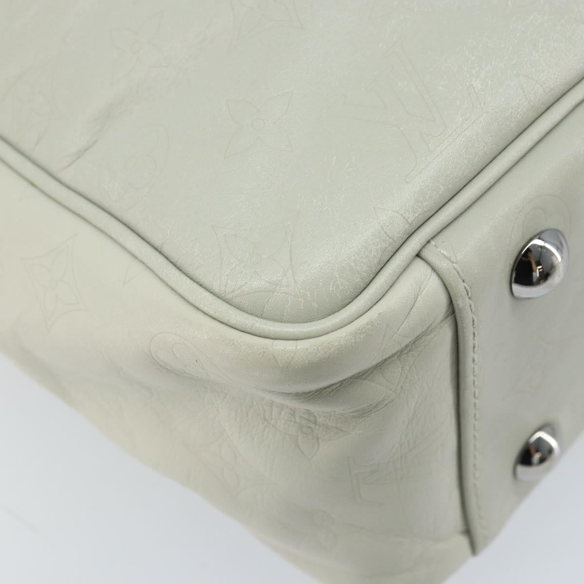 Louis Vuitton Clarkson Messenger Monogram Shadow Leather, White, Leather, Handbag