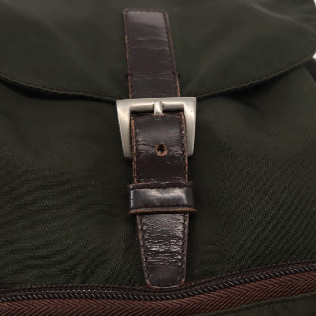 Prada Front Pocket Tessuto, Khaki, Nylon, Backpack