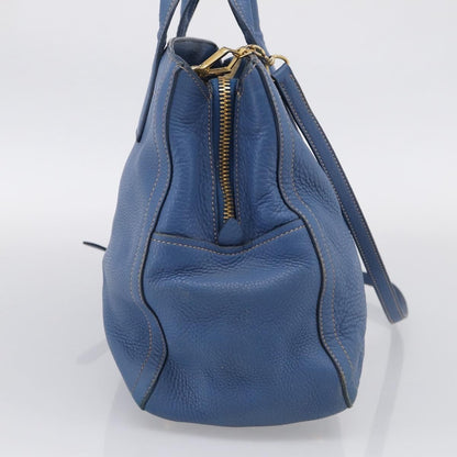 Miu Miu Beau Top Handle Leather, Blue, Leather, Handbag