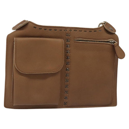 Bottega Veneta Vintage Front Pocket Waist Leather, Brown, Leather, Clutch