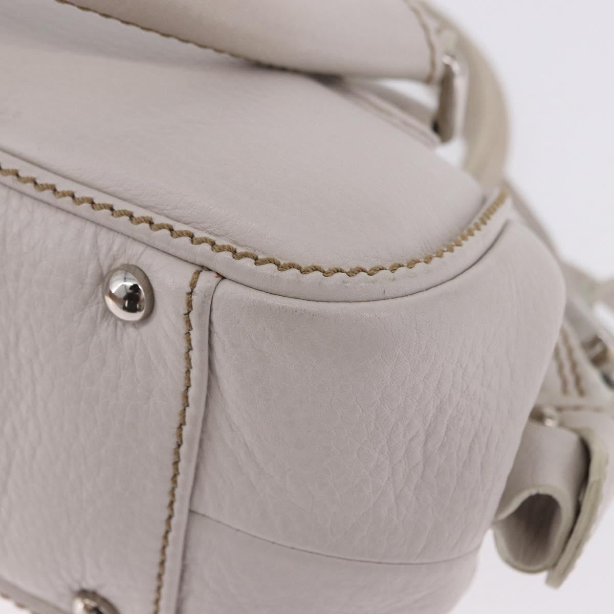 Chanel Lax Tassel Pebbled Leather, White, Leather, Handbag