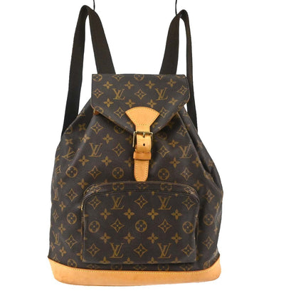 Louis Vuitton Vintage Montsouris Monogram Canvas, Brown, Canvas, Backpack