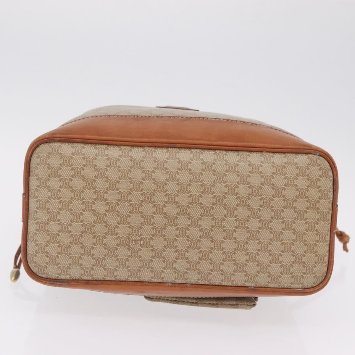 Celine Macadam Shoulder Canvas, Beige, Canvas, Crossbody Bag