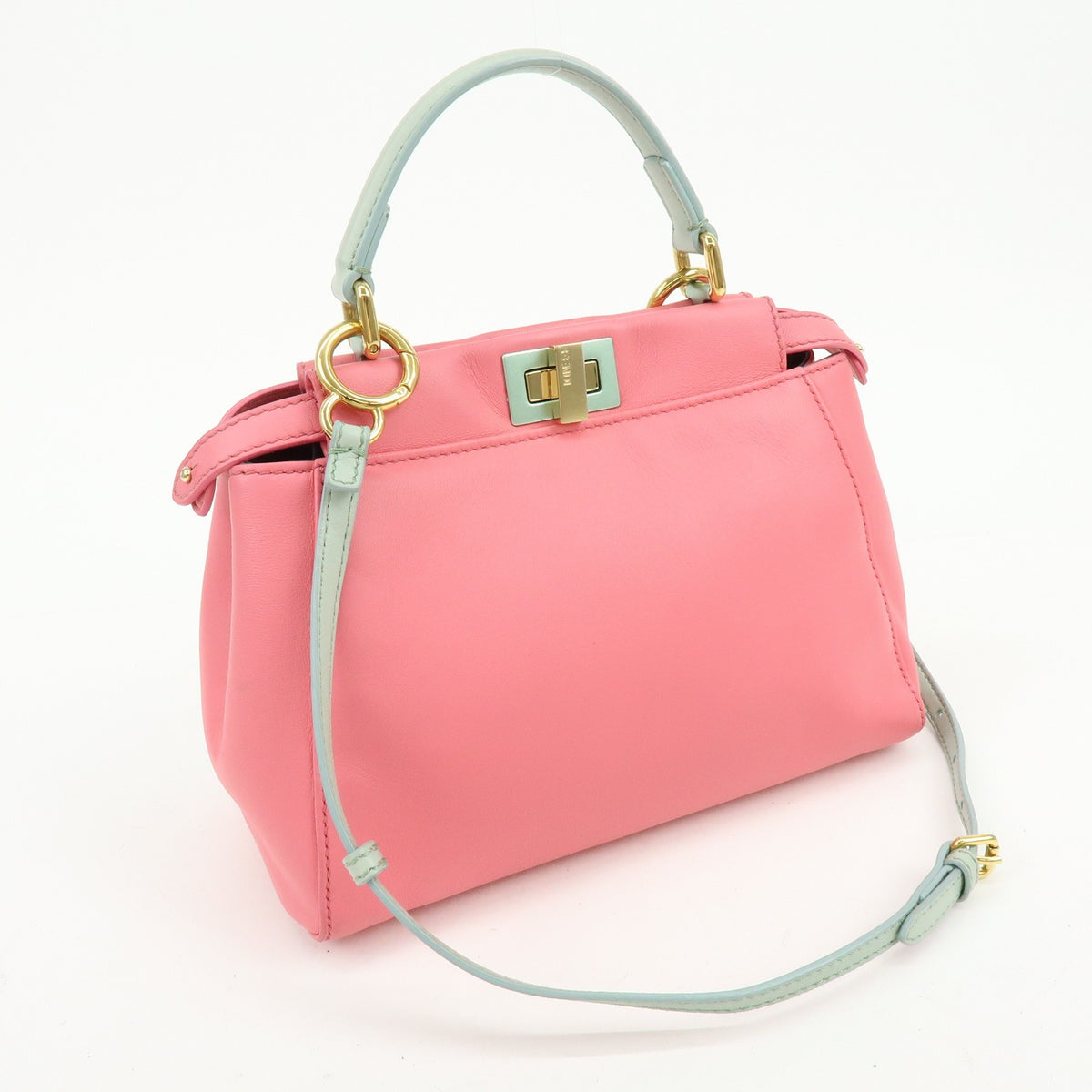 Fendi Peekaboo Leather, Pink, Leather, Handbag