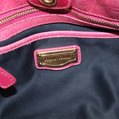 Miu Miu Vitello Lux Leather, Pink, Leather, Handbag