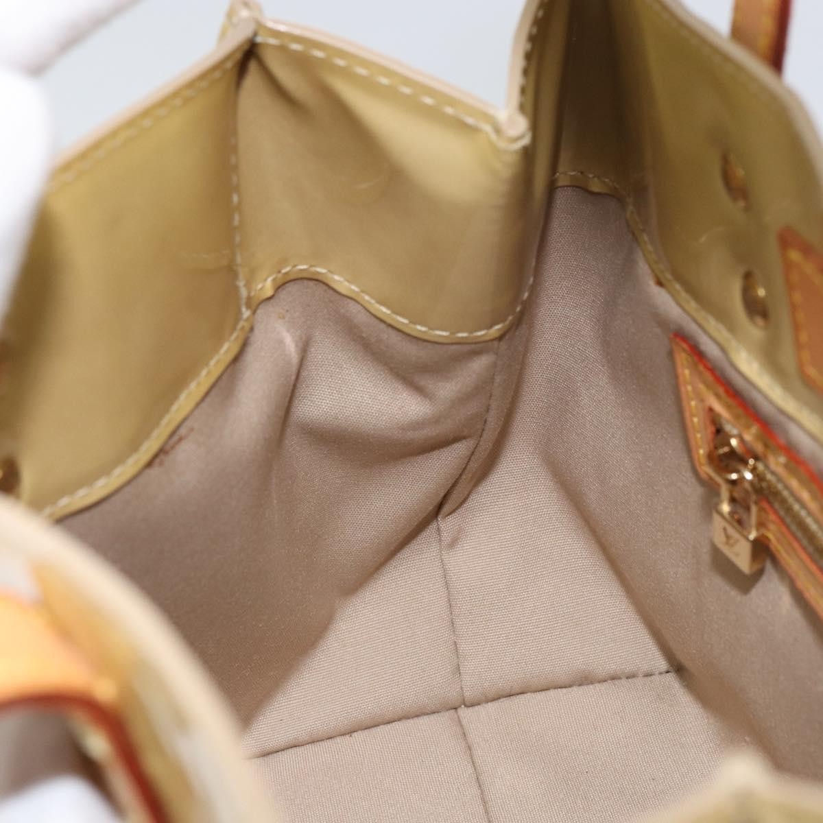 Louis Vuitton Reade Monogram Vernis, Beige, Patent Leather, Handbag