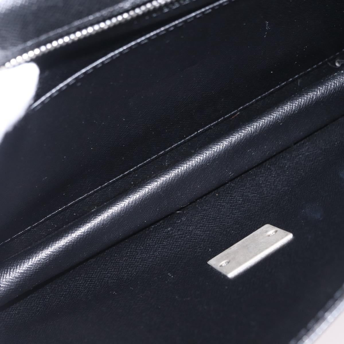 Louis Vuitton Selenga Pochette Taiga Leather, Gray, Leather, Clutch