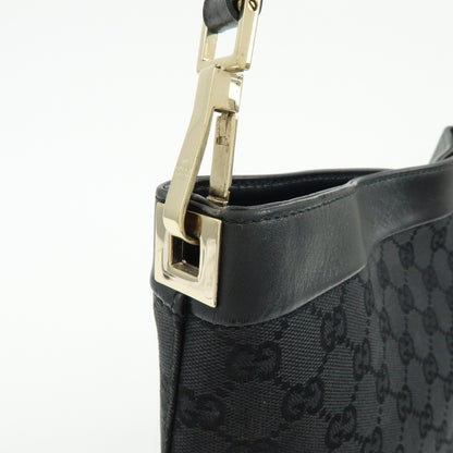 Gucci Gucci GG Canvas North-South Tote GG Canvas and Leather, Black, Canvas, Tote Bag