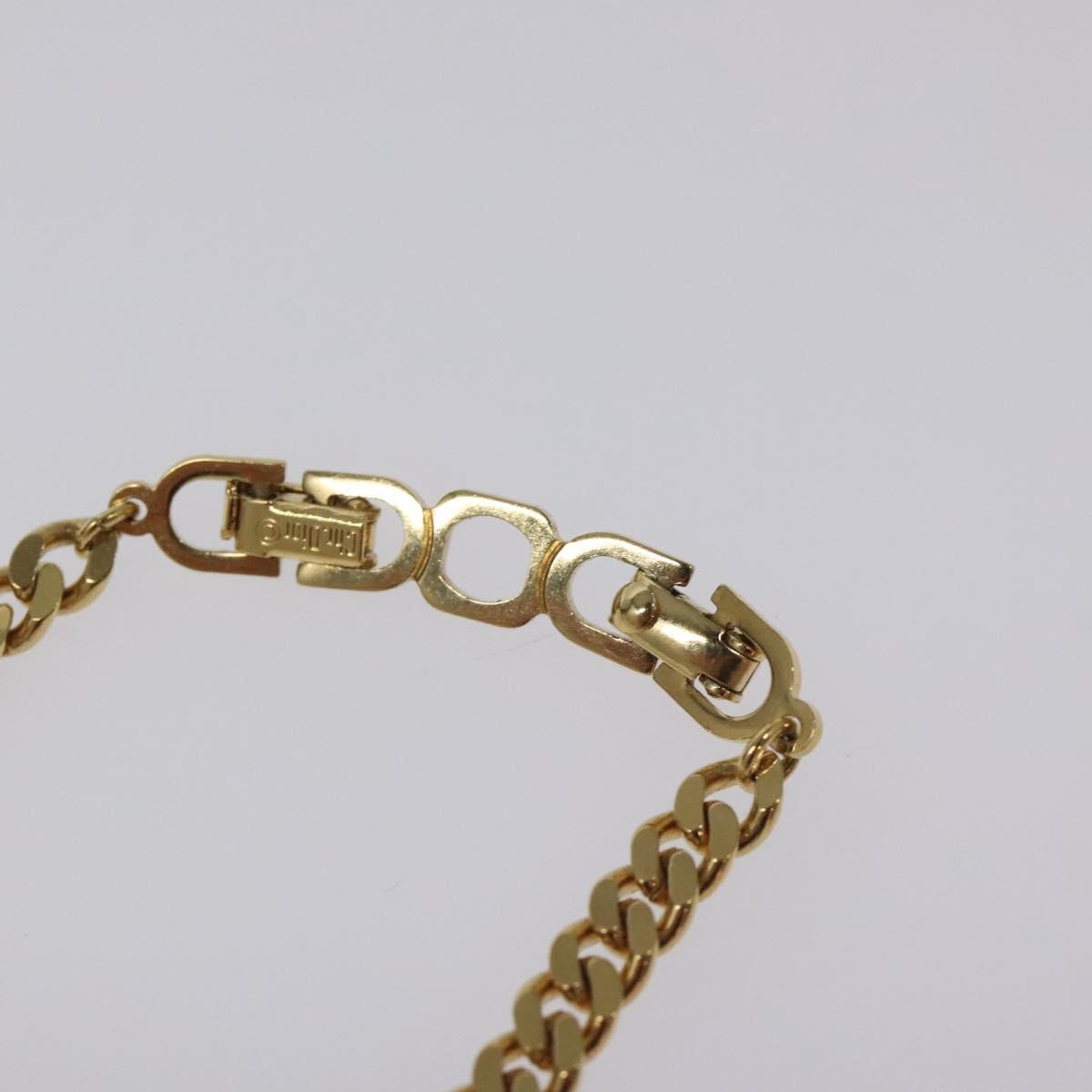 Christian Dior CD Pendant Metal and Crystals, Gold, Metal, Necklace