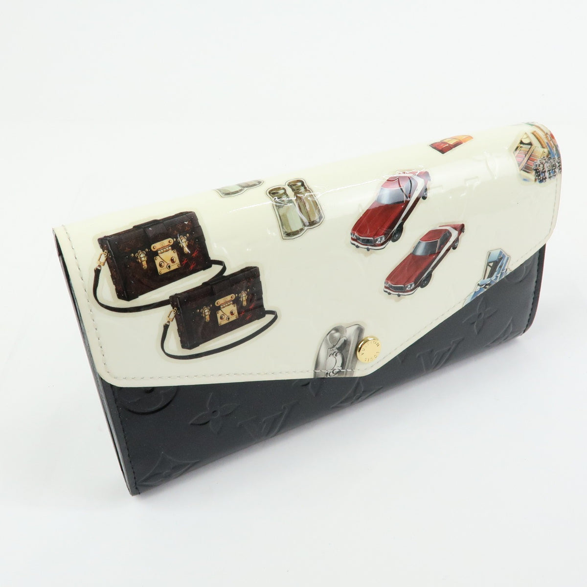 Louis Vuitton Sarah Wallet NM Limited Edition Stickers Monogram Vernis, Multicolour, Patent Leather, Wallet