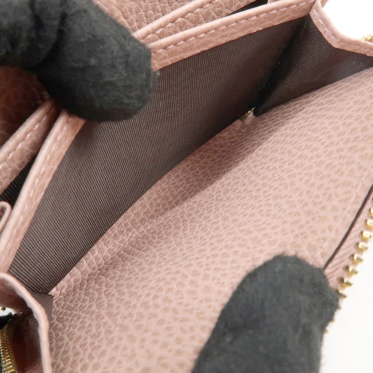 Gucci Swing Zip Around Leather, Pink, Leather, Wallet