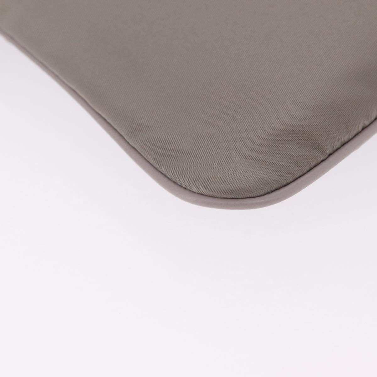 Salvatore Ferragamo Vala Clutch Nylon, Gray, Nylon, Clutch