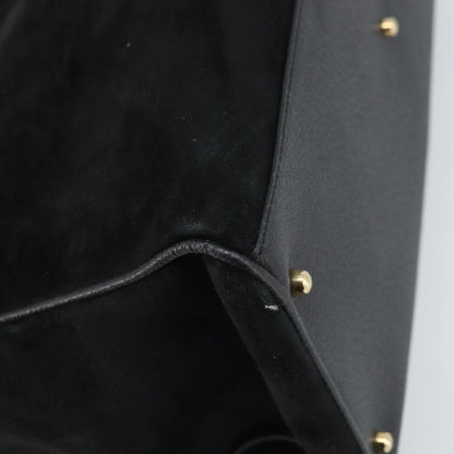 Gucci Bamboo Suede, Black, Suede, Tote Bag