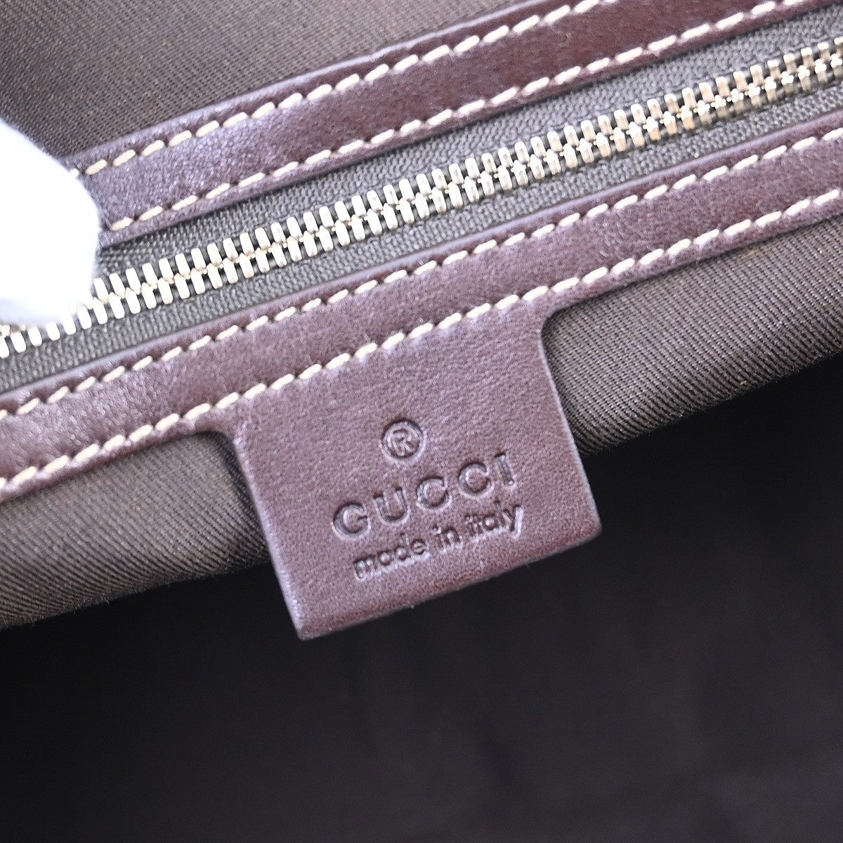 Gucci Bamboo Horsebit Canvas and Leather, Brown, Canvas, Shoulder Bag