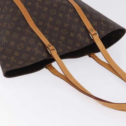 Louis Vuitton Shopping Sac Handbag Monogram, Brown, Canvas, Tote Bag