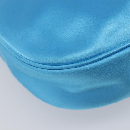 Balenciaga Leopolda Satin, Blue, Satin, Shoulder Bag