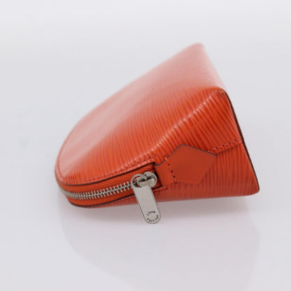 Louis Vuitton Cosmetic Epi Leather, Orange, Leather, Clutch