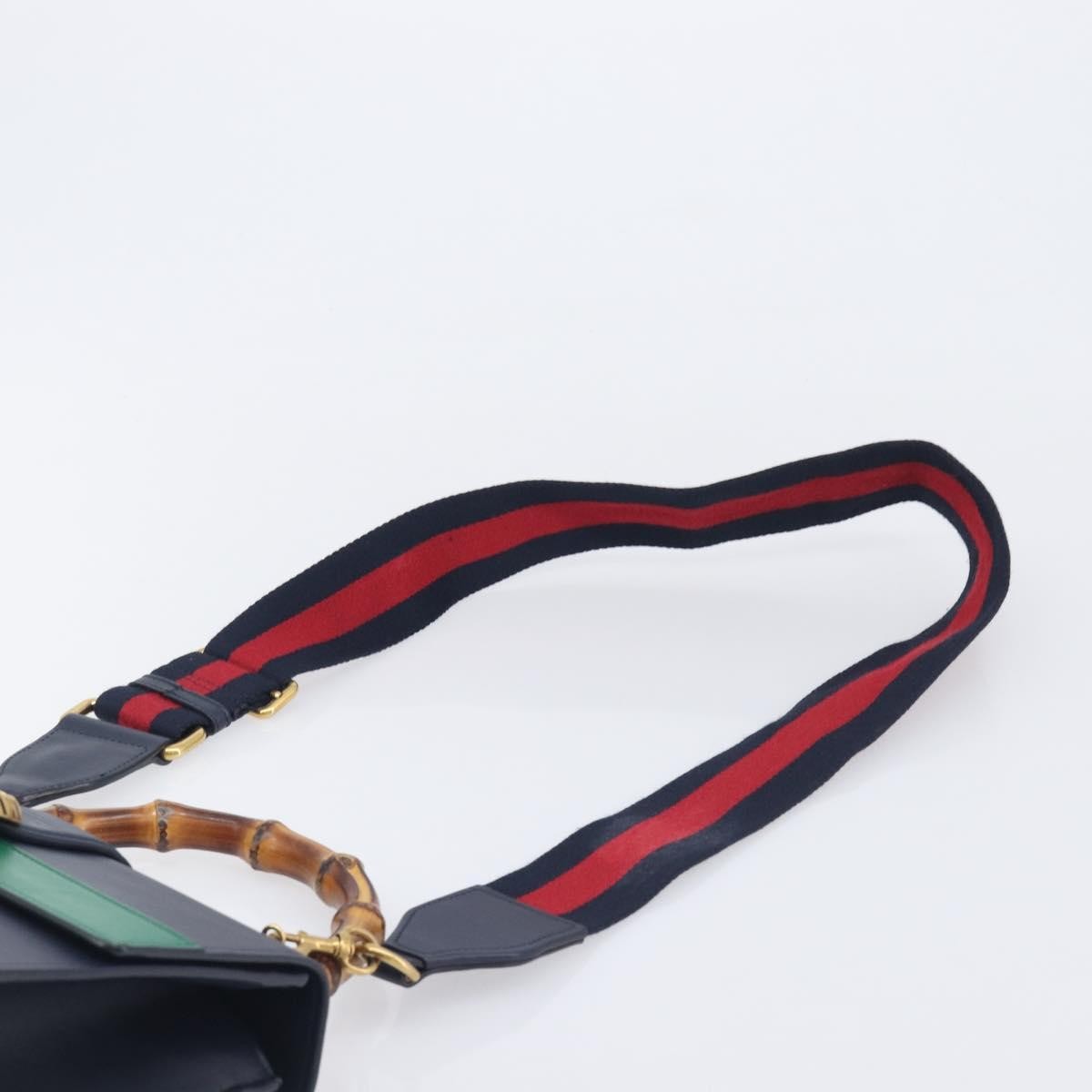 Gucci Dionysus Bamboo Top Handle Leather, Navy, Leather, Handbag