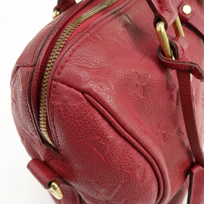 Louis Vuitton Speedy Bandouliere Monogram Empreinte Leather, Red, Leather, Handbag