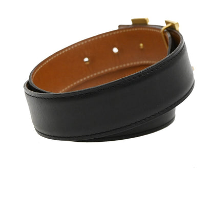 Hermes Constance Reversible Belt Leather, Black, Leather, Belt