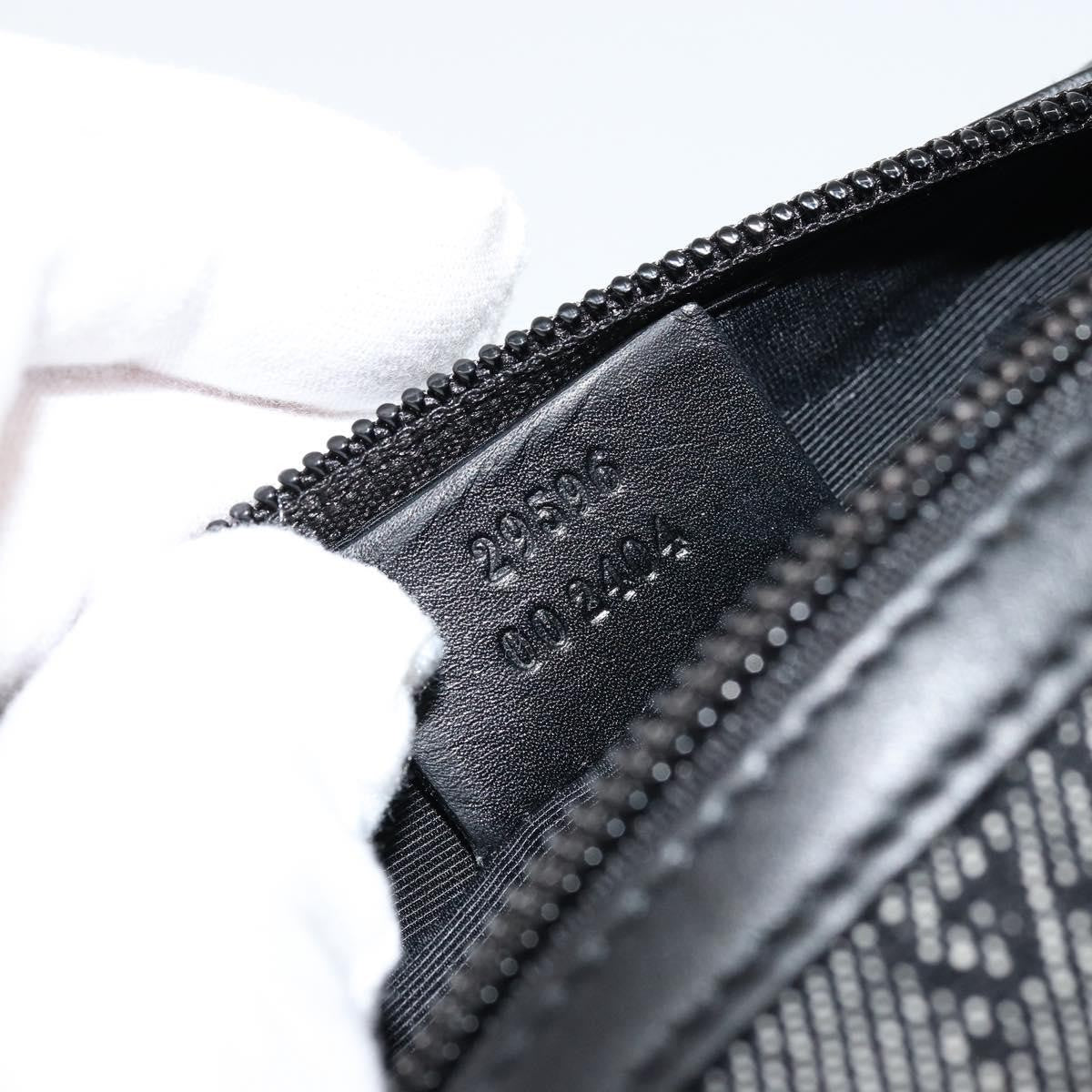 Gucci Zip Pouch GG Coated Canvas, Black, Canvas, Clutch