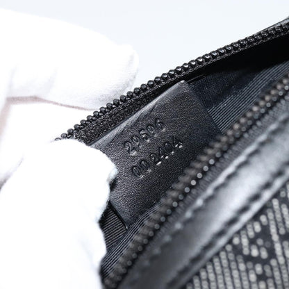 Gucci Zip Pouch GG Coated Canvas, Black, Canvas, Clutch