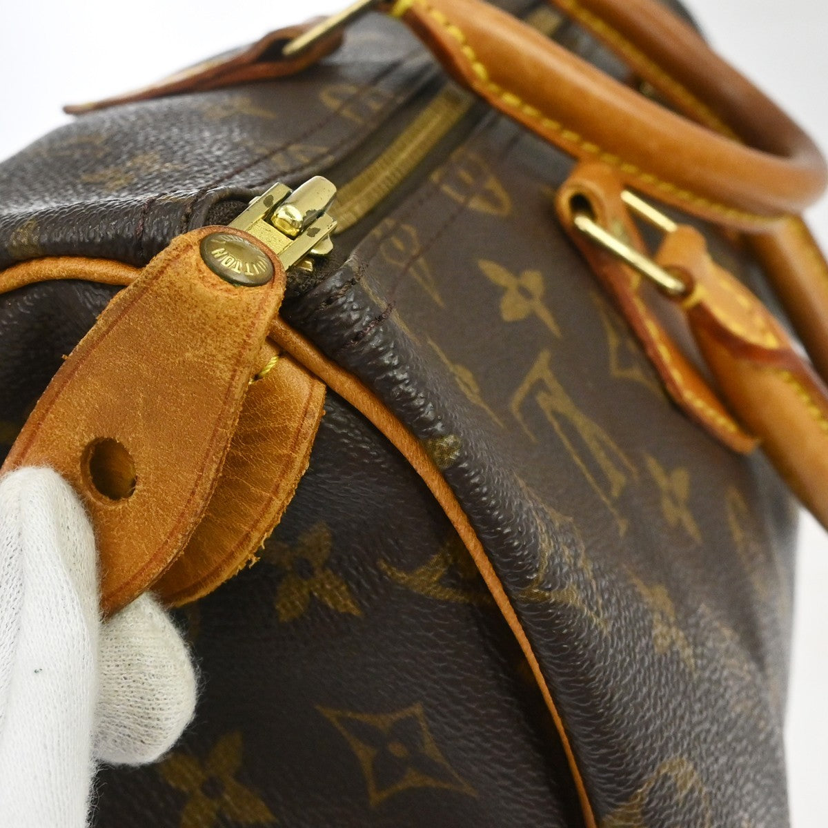 Louis Vuitton Speedy Monogram, Brown, Canvas, Handbag