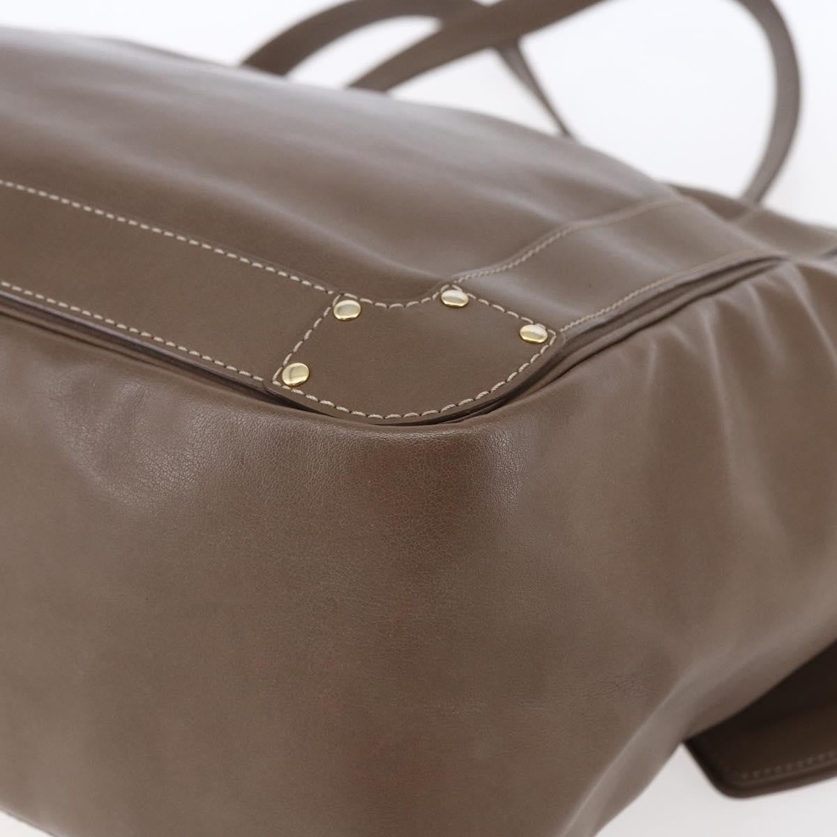 Chloe Eden Leather, Brown, Leather, Tote Bag