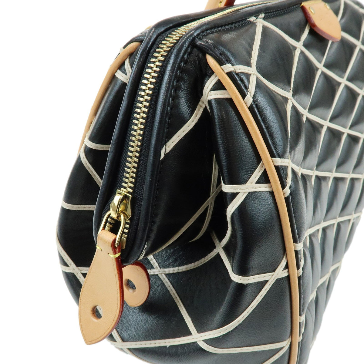 Louis Vuitton Doc Malletage Leather, Black, Leather, Handbag