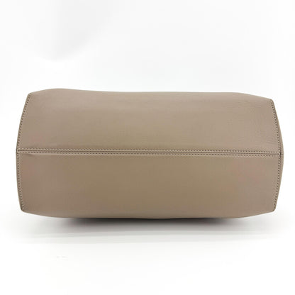 Fendi By The Way Satchel Calfskin, Beige, Leather, Handbag