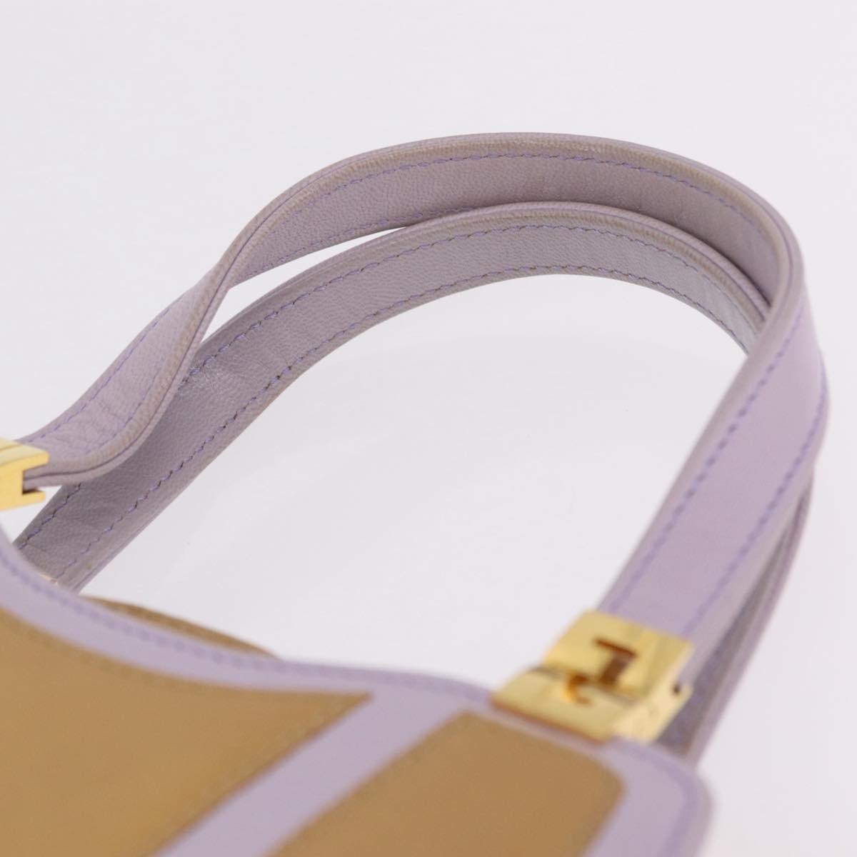 Fendi Handbag cuir, Purple, Leather, Handbag