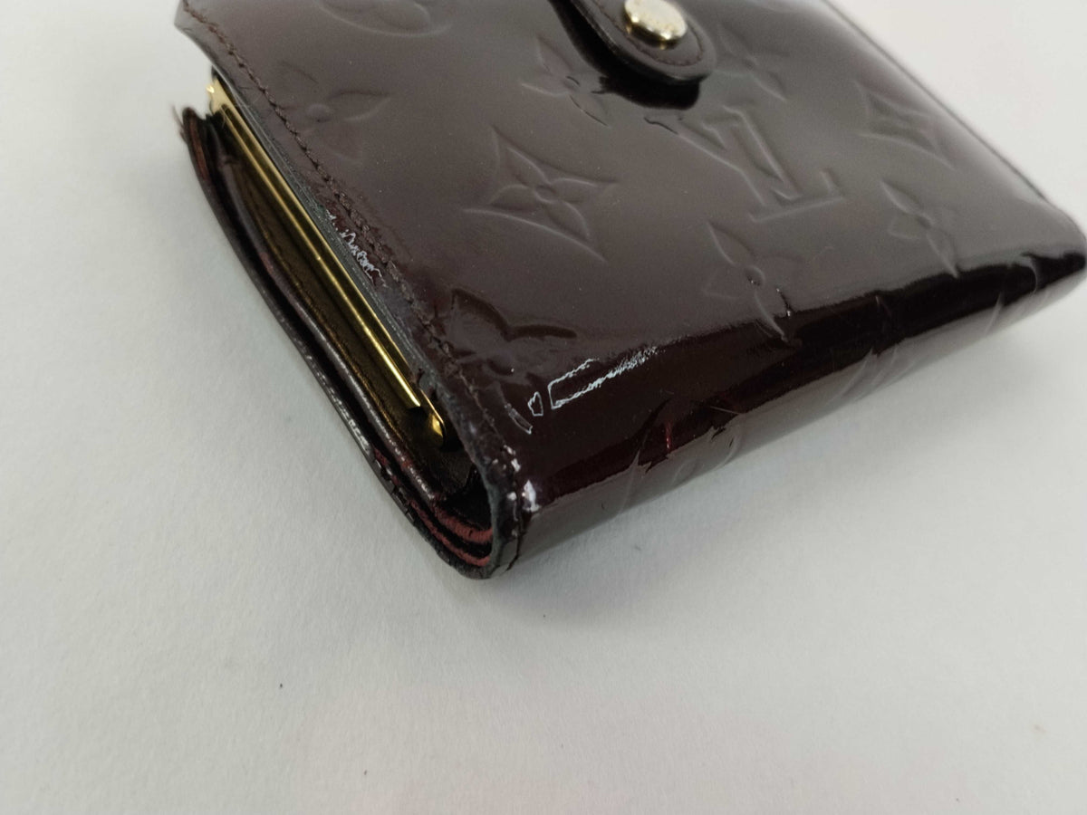 Louis Vuitton Viennois Monogram Canvas, Burgundy, Patent Leather, Card Holder