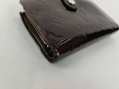 Louis Vuitton Viennois Monogram Canvas, Burgundy, Patent Leather, Card Holder