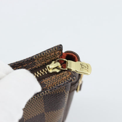 Louis Vuitton Trousse Make Up Damier, Brown, Canvas, Clutch