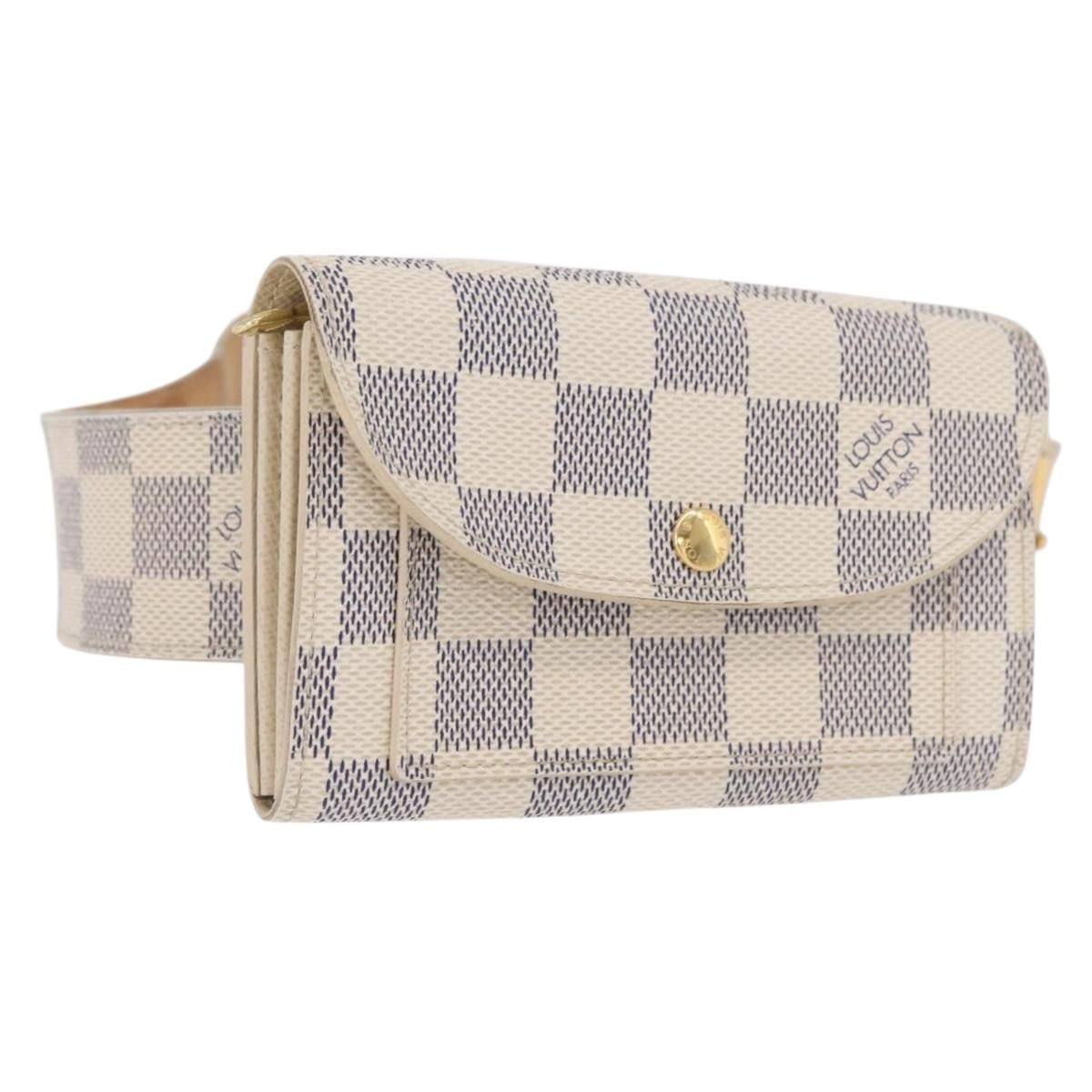 Louis Vuitton Solo Belt Damier, White, Canvas, Clutch