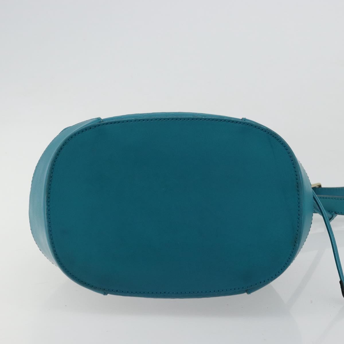 Gucci Bright Bucket Diamante Leather, Blue, Leather, Shoulder Bag